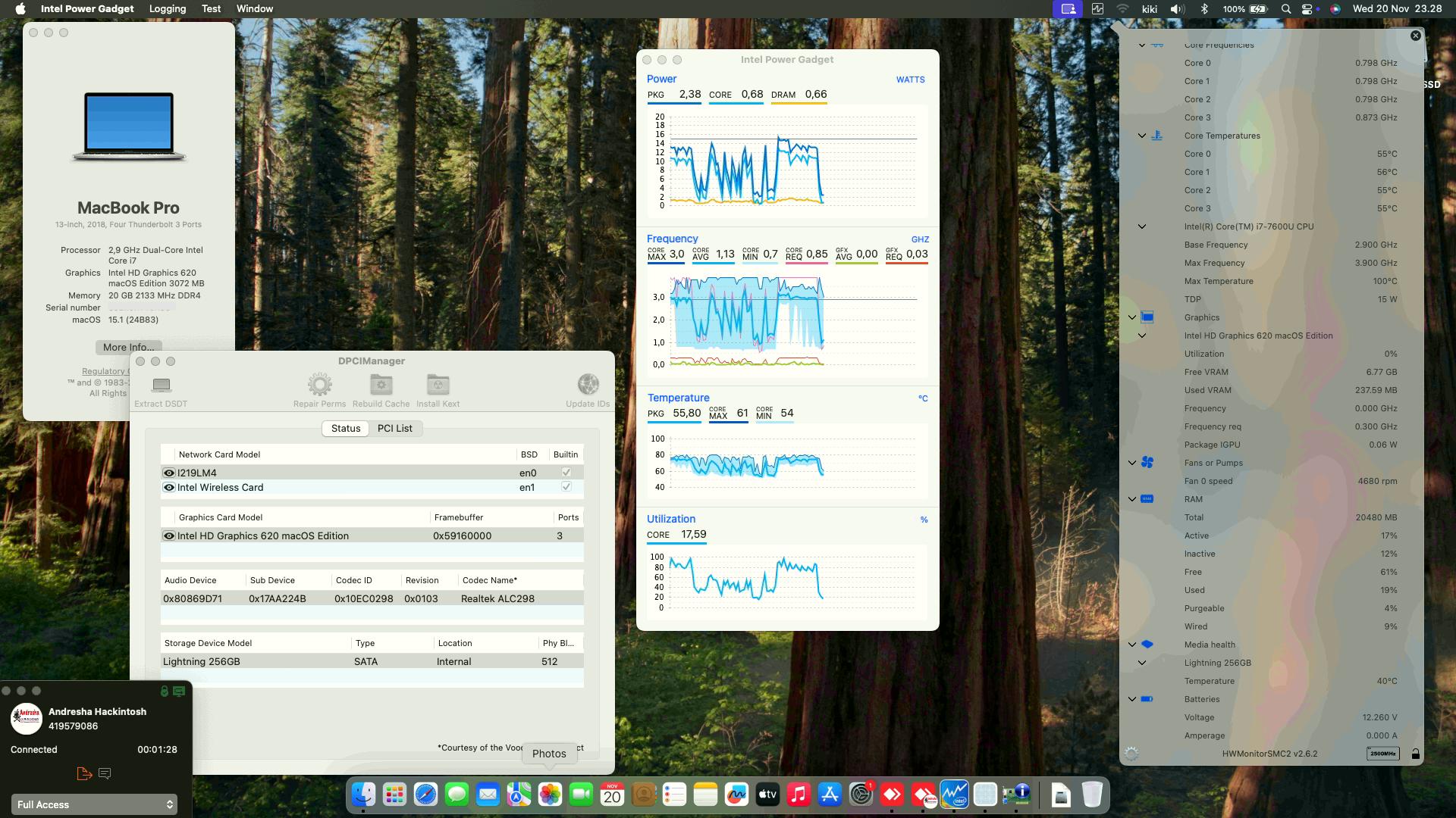 Success Hackintosh macOS Sequoia 15.1 Build 24B83 in Lenovo Thinkpad T470S